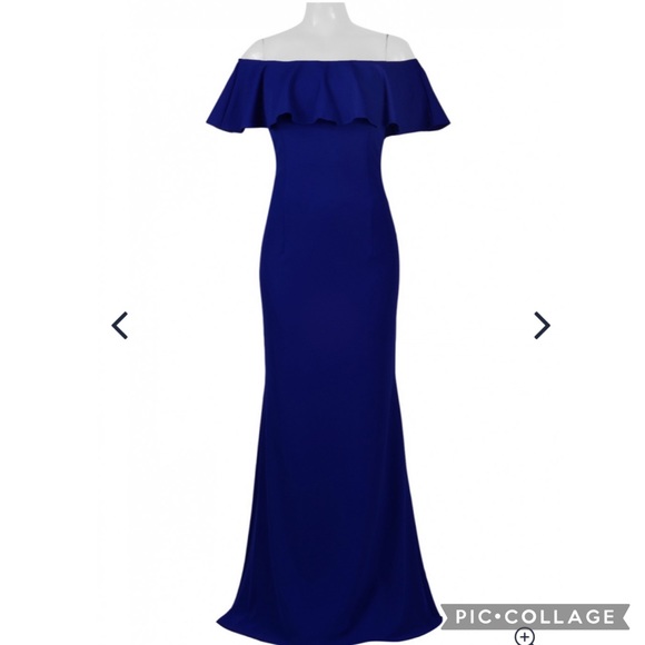 Adrianna Papell off the shoulder gown - Picture 5 of 12